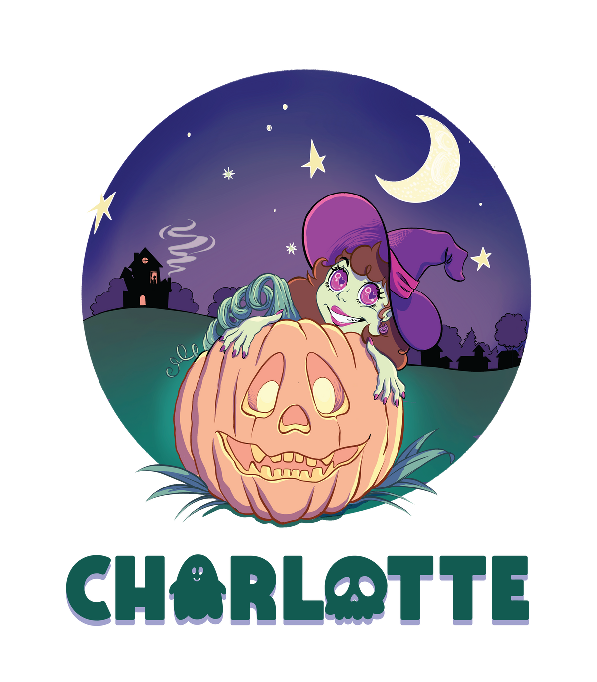 Peek-a-boo Witch Personalized Tote Bag for Halloween