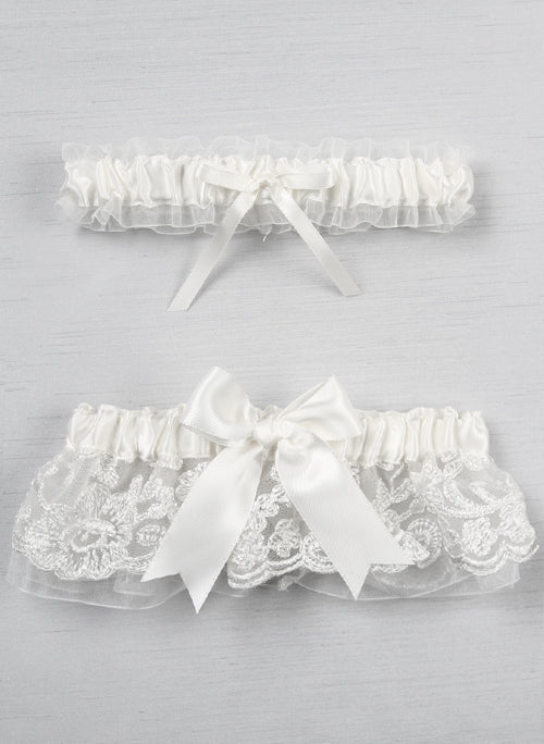 Chantilly Lace Wedding Garter Set