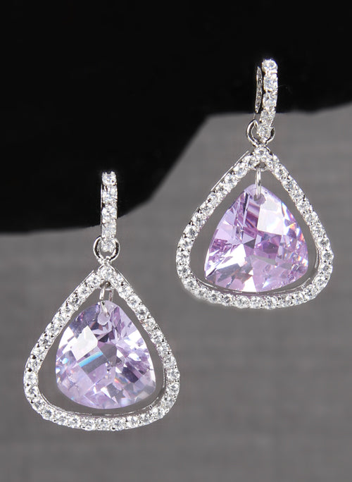Pear Stone Earrings with Rhinestone