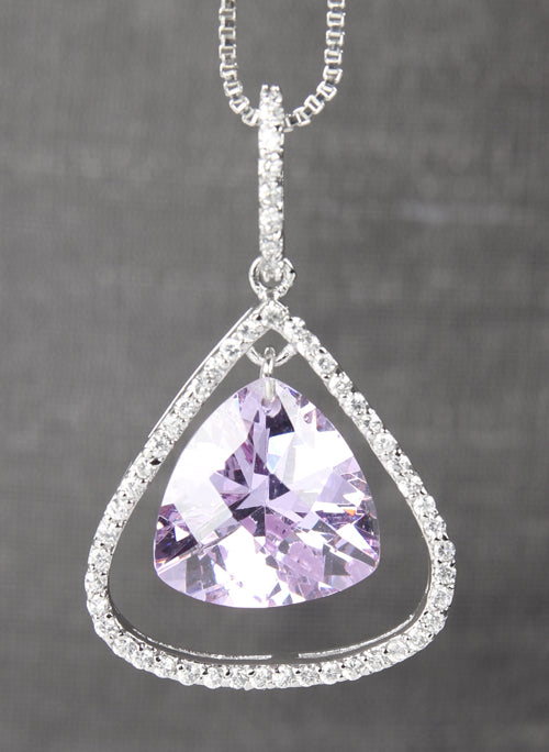 Pear Stone Pendant with Rhinestone