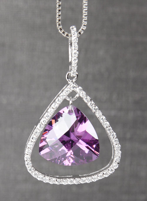 Pear Stone Pendant with Rhinestone