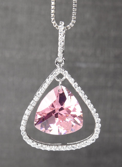 Pear Stone Pendant with Rhinestone