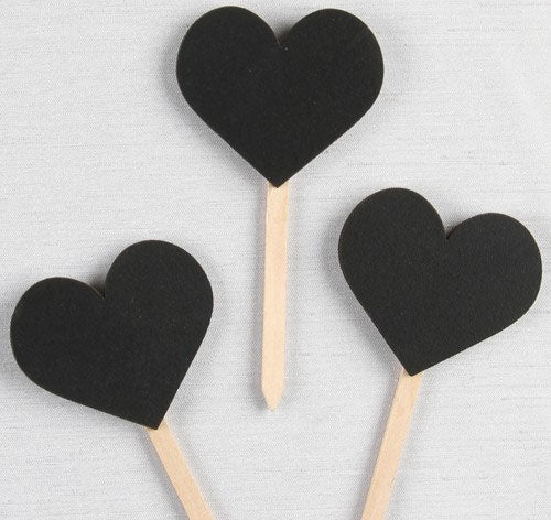 Heart Chalkboard on Stick (Set of 10)