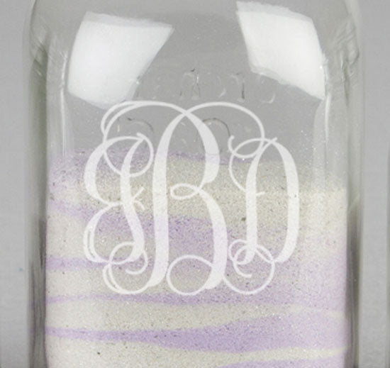 Monogram Sand Ceremony Mason Jar Set