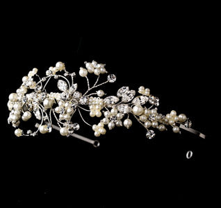 Ivory Pearl &amp; Crystal Bridal Headband