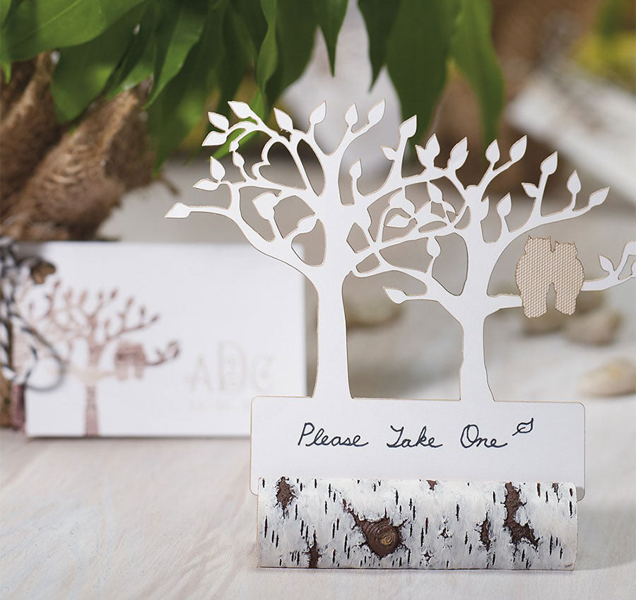 Faux Birch Log Card Holders (Set of 6)