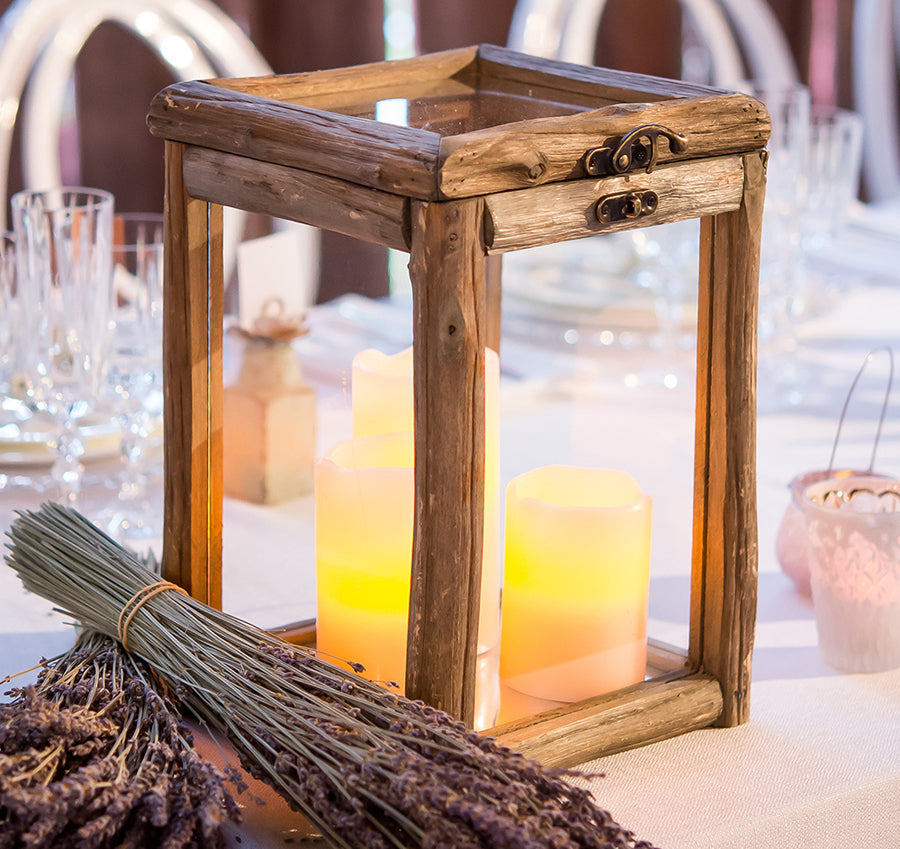 Rustic Glass Wish Box Card Holder