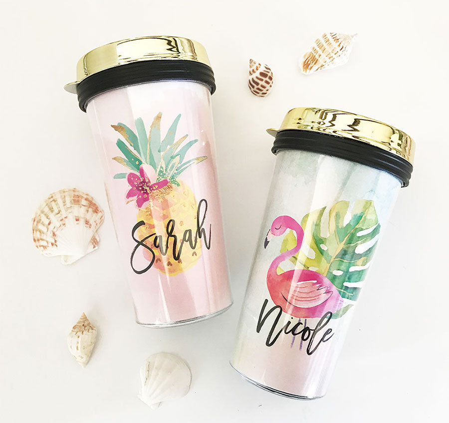 Personalized Tropical Tumbler