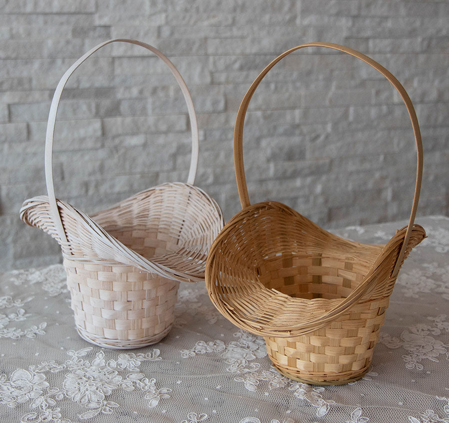 Rustic Wicker Flower Basket