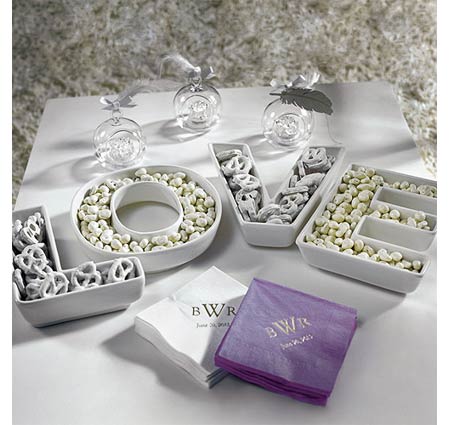 LOVE Ceramic Plate Set