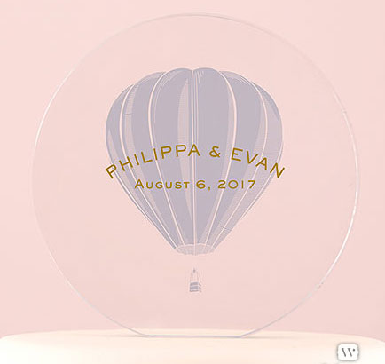 Hot Air Balloon Custom Wedding Cake Topper