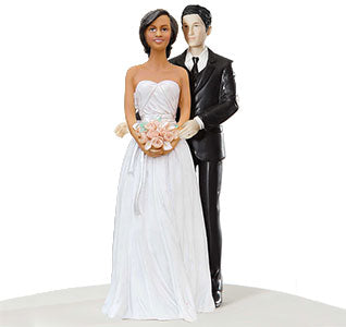 Stylish Contemporary African American Bride with Black Hair