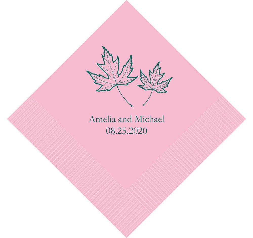 Fall Leaf Personalized Napkins