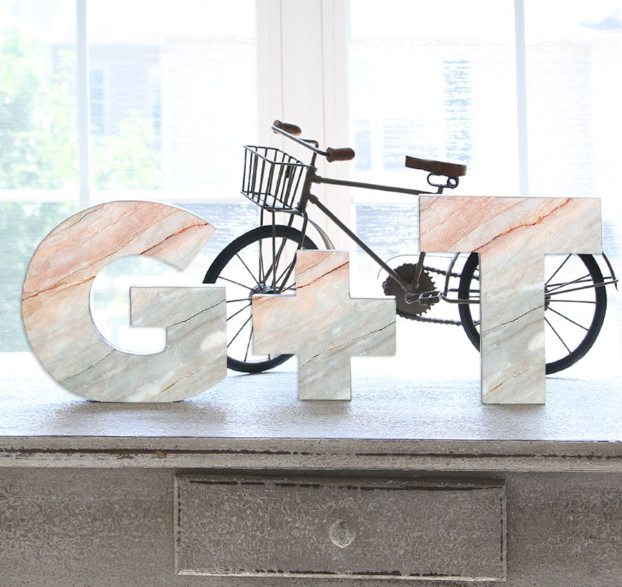 Letter Plaque Set with Plus Sign