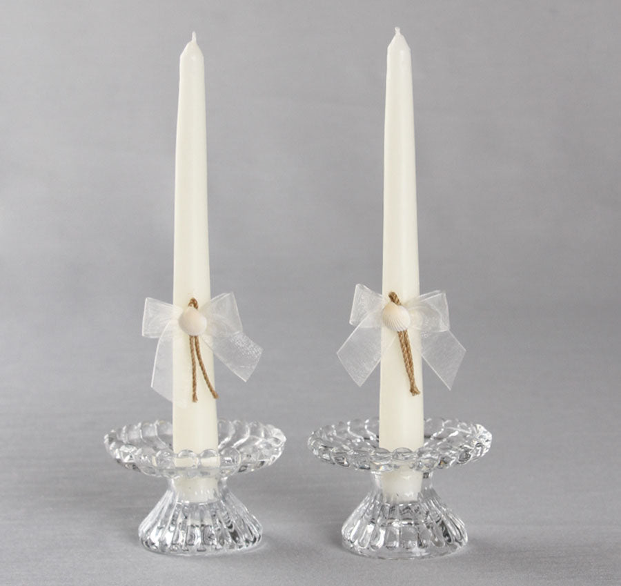 Seashore Taper Candles - (Set of 2)