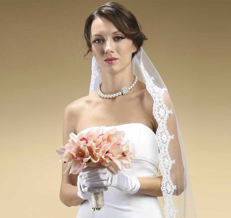 Wrist  Bridal Gloves - Satin