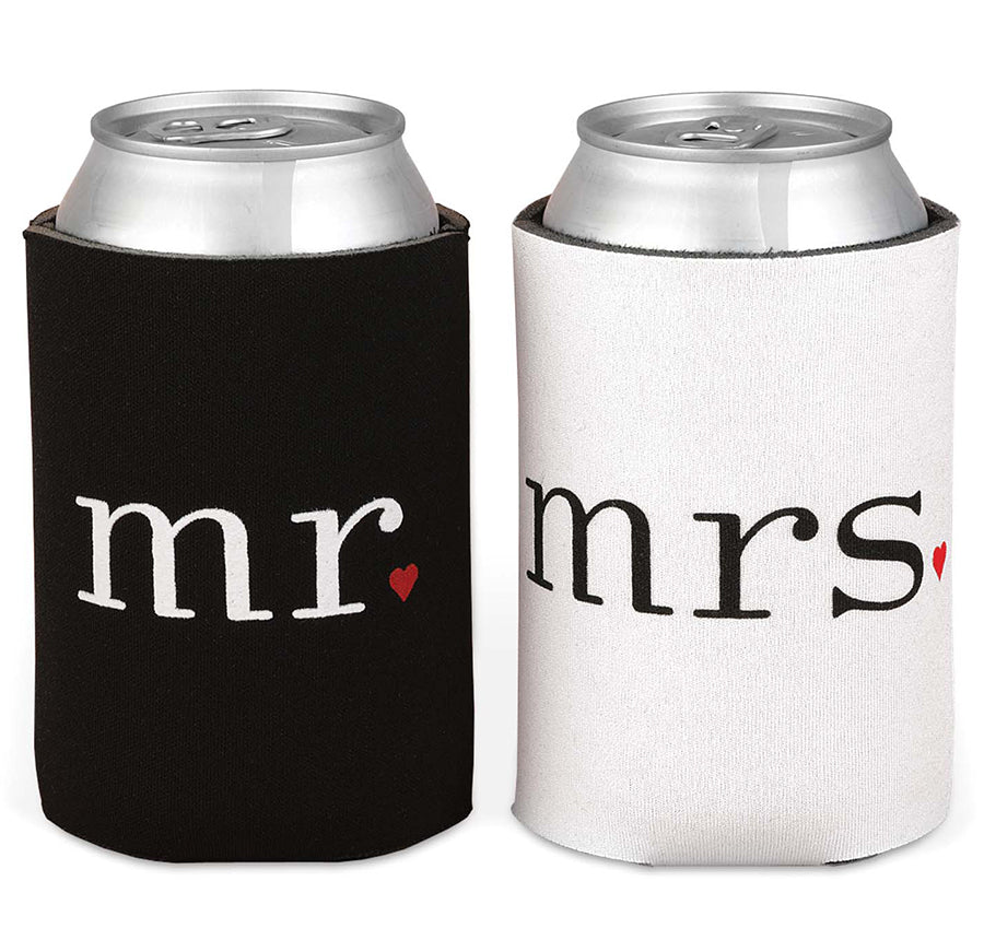 Mr. &amp; Mrs. Wedding Can Coolers