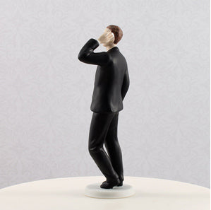 Cell Phone Fanatic Groom Figurine