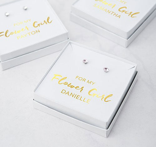 Flower Girl Stud Earrings
