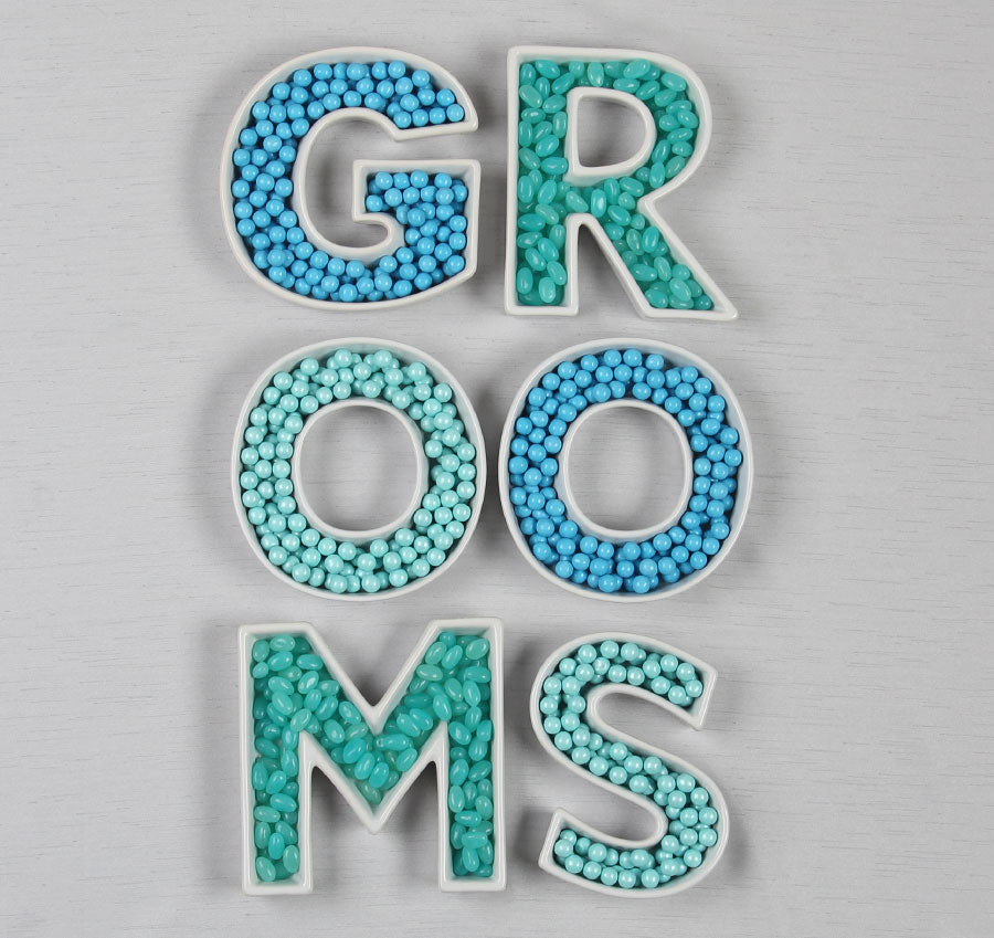 GROOMS Ceramic Letter Dishes
