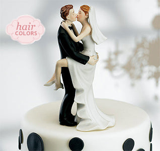 Kissing Bride &amp; Groom Cake Topper
