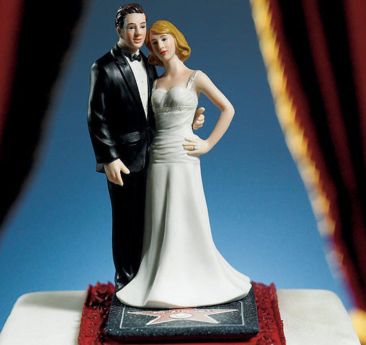 Hollywood Bride & Groom Cake Topper