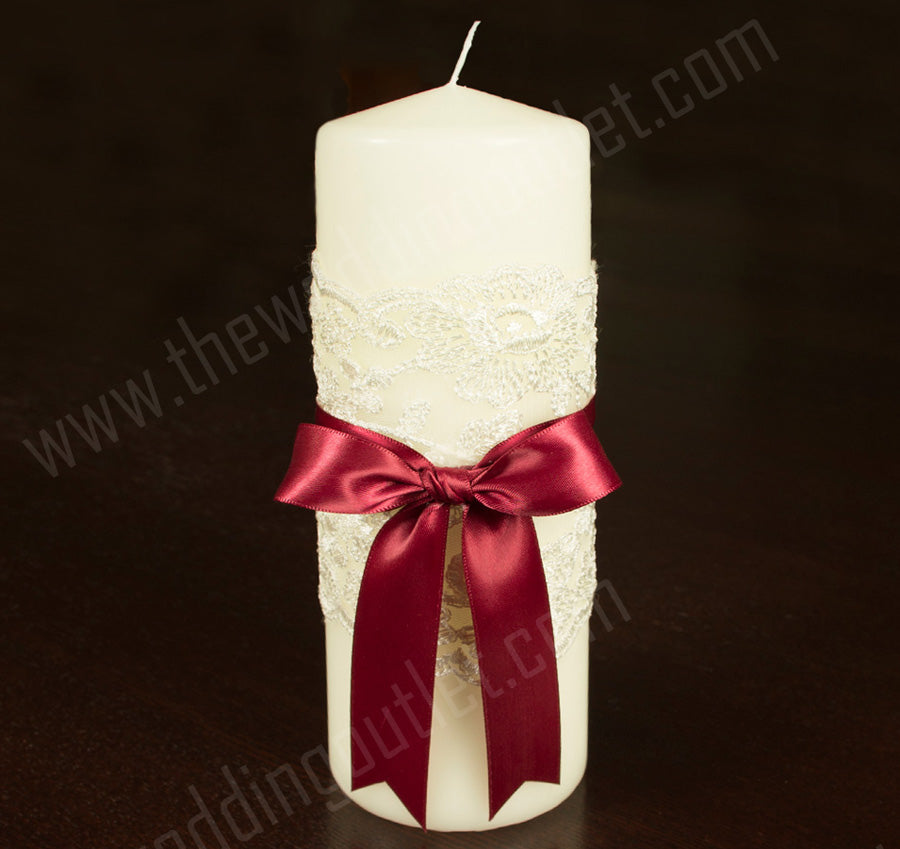 Chantilly Lace Custom Unity Candle