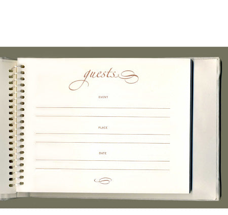 Purple Swirl Dots Guest Book