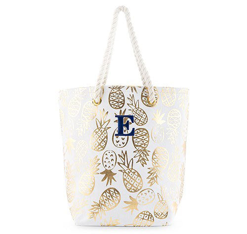 Personalized Pineapple Tote Bag - White