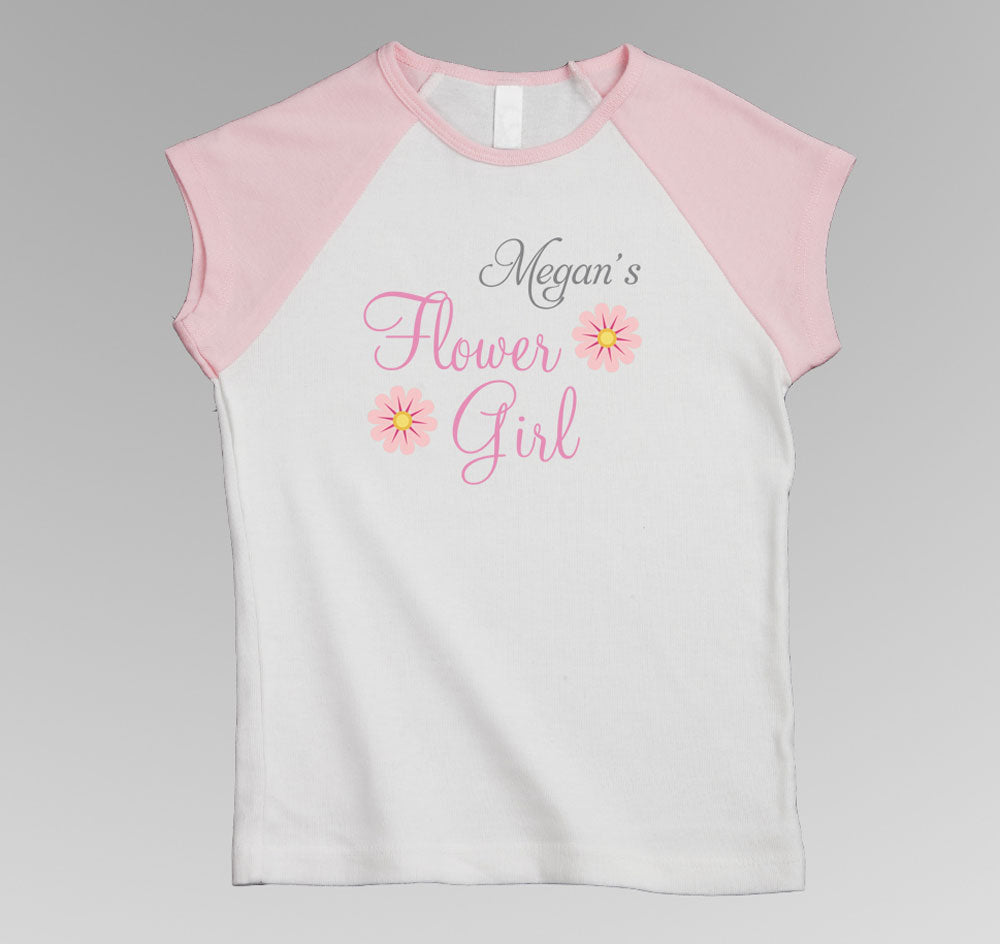 Flower Girl Cap Tee - Personalized
