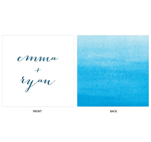 Ombre Personalized Wedding Cake Topper