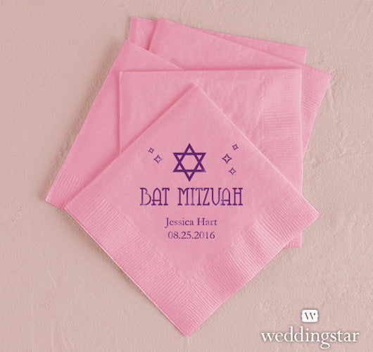 Bat Mitzvah Printed Napkins