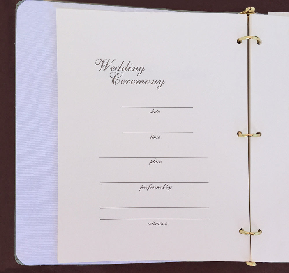 Calla Lily Wedding Memory Book