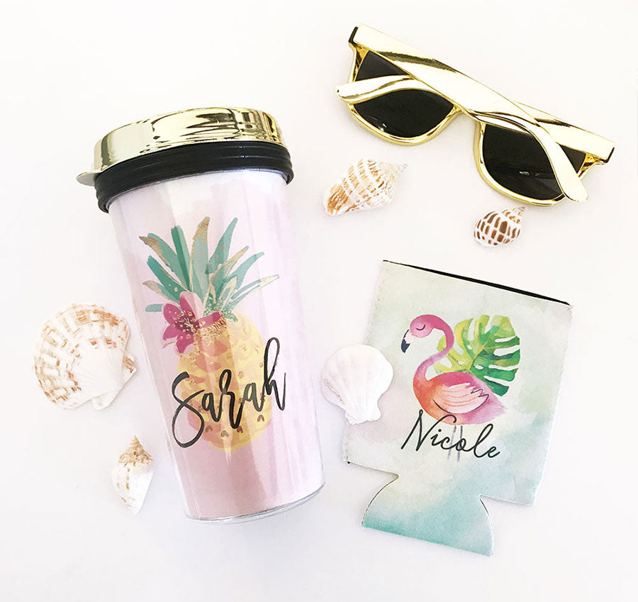 Personalized Tropical Tumbler