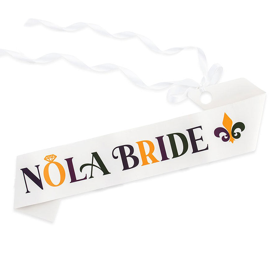 NOLA Bride Paper Sash