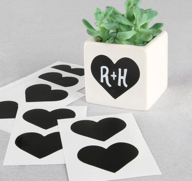Heart Chalkboard Stickers (Set of 10)