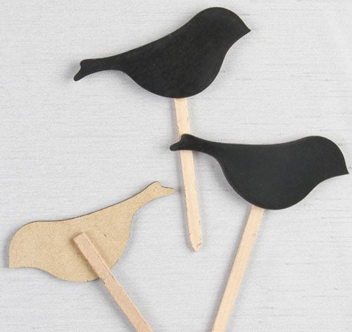 Bird Chalkboard on Stick (Set of 10)