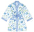 Floral Bridesmaid Robe - Blue Trim