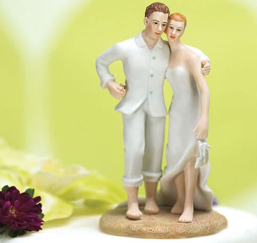 Beach Bride &amp; Groom Cake Topper