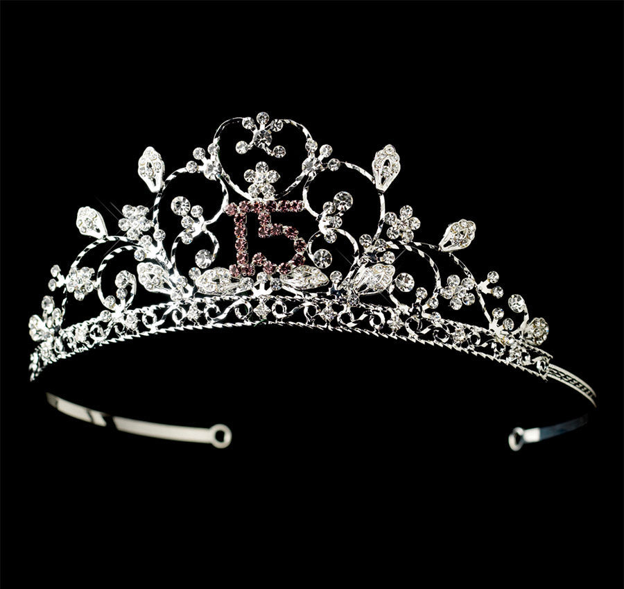 Rhinestone Quinceañera Tiara Headpiece