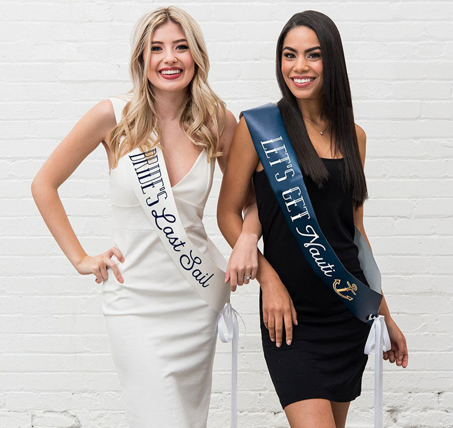 Bride&#39;s Last Sail Paper Sash