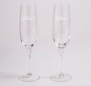 Bride &amp; Groom Wedding Toasting Glasses