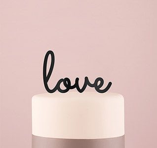 Love Wedding Cake Topper - Black