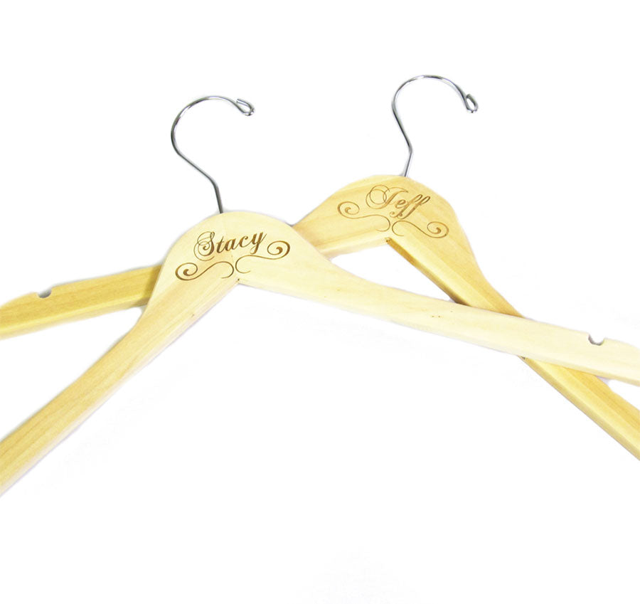 Scroll Design Personalized Wedding Hanger