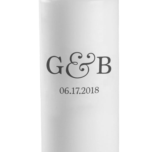Initials &amp; Date Wedding Unity Candle