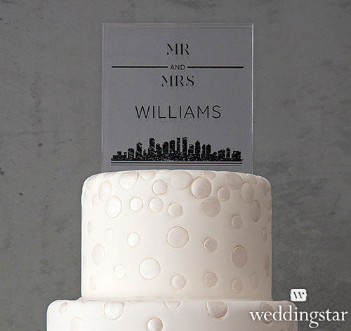 City Style Custom Wedding Cake Topper