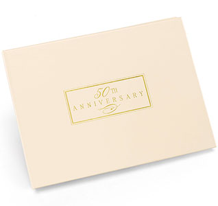 50th Anniversary Ivory Guest Book
