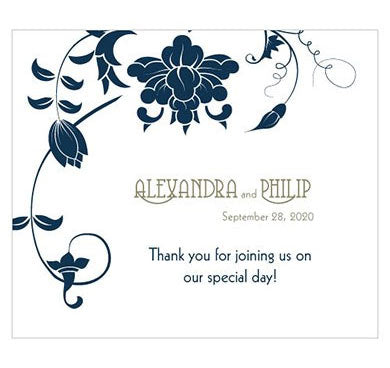 Floral Orchestra Personalized Wedding Labels