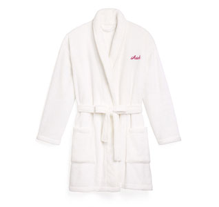 Fleece Bridesmaid Robe - White