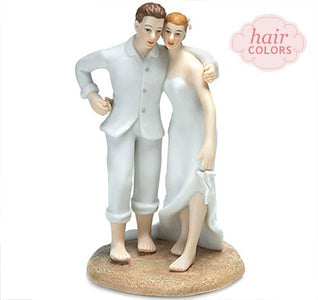 Beach Bride &amp; Groom Cake Topper